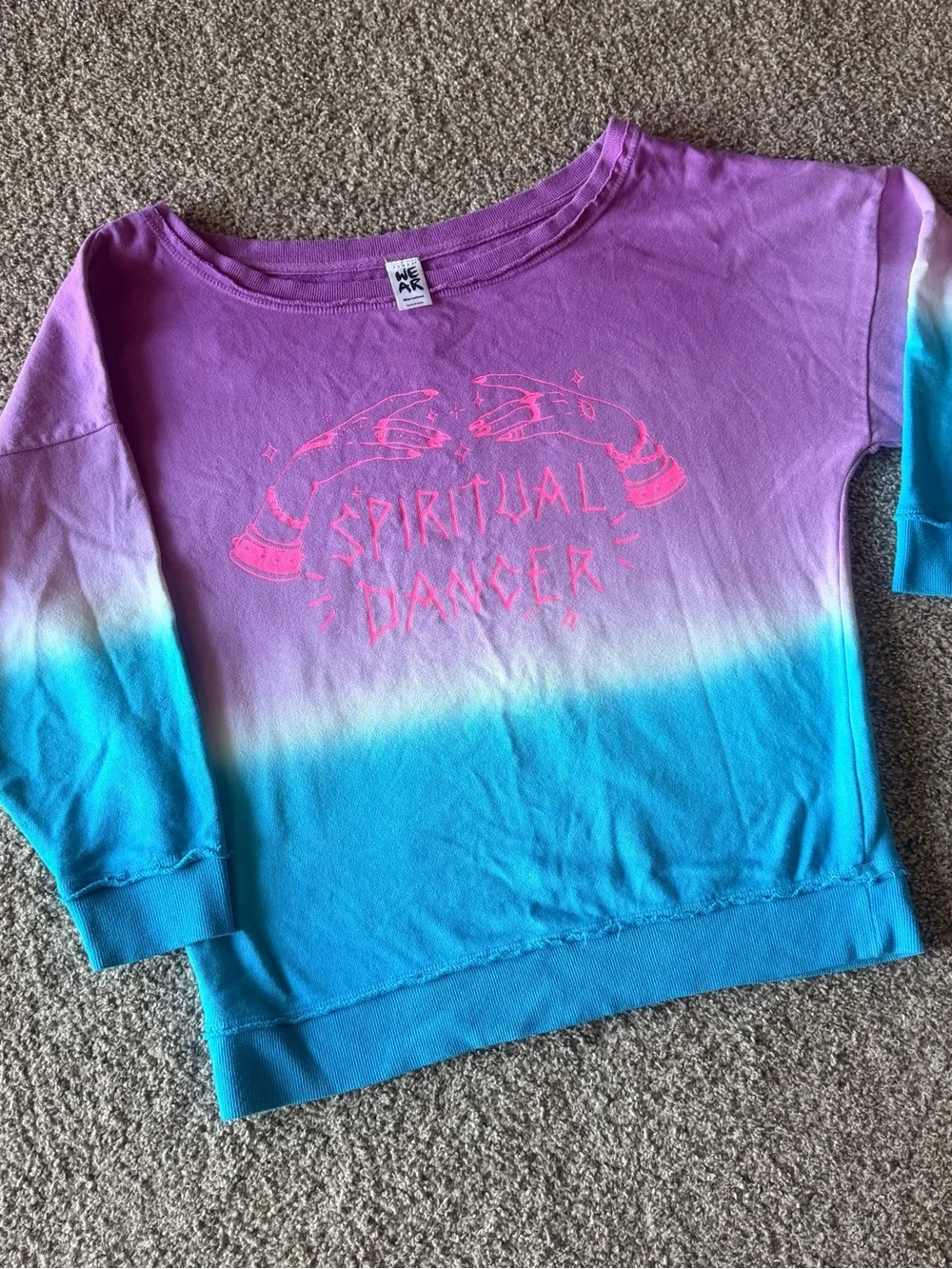 Zumba Fitness Ombre 'Spiritual Dancer' Sweatshirt - Purple, Turquoise & Pink - Picture 1 of 8
